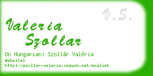 valeria szollar business card